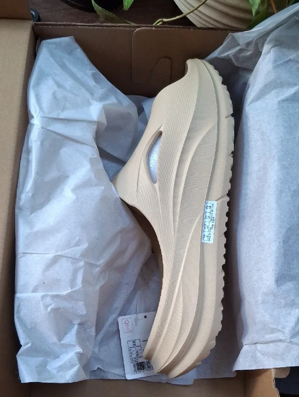 Puma men Cream Platform Slide Sandals
